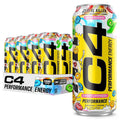 C4 Energy Carbonated Zero Sugar Energy Drink, Pre Workout Drink + Beta Alanine, Cereal Killer, 16 Fl Oz (Pack of 12)