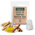 Jade Tea Organic Dandelion Root Tea For Liver & Spleen Detox Tea - Burdock Root, Ginger Root, & Orange Peel - Supports Liver, Kidney, Gallbladder, & Spleen Health - Cinnamon Spice, Made In USA