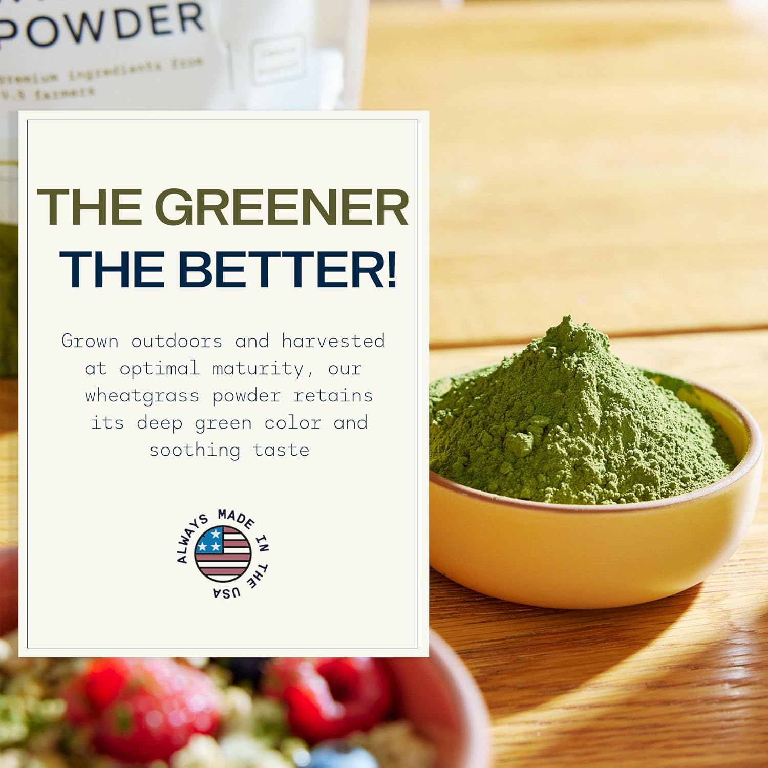 Organic Wheatgrass Powder - 100% Whole-Leaf Powder for Energy, Detox & Immunity Support - Rich in Immune Vitamins, Fibers, and Minerals - Vegan-Friendly, Raw & Gluten-Free (12 Ounce)