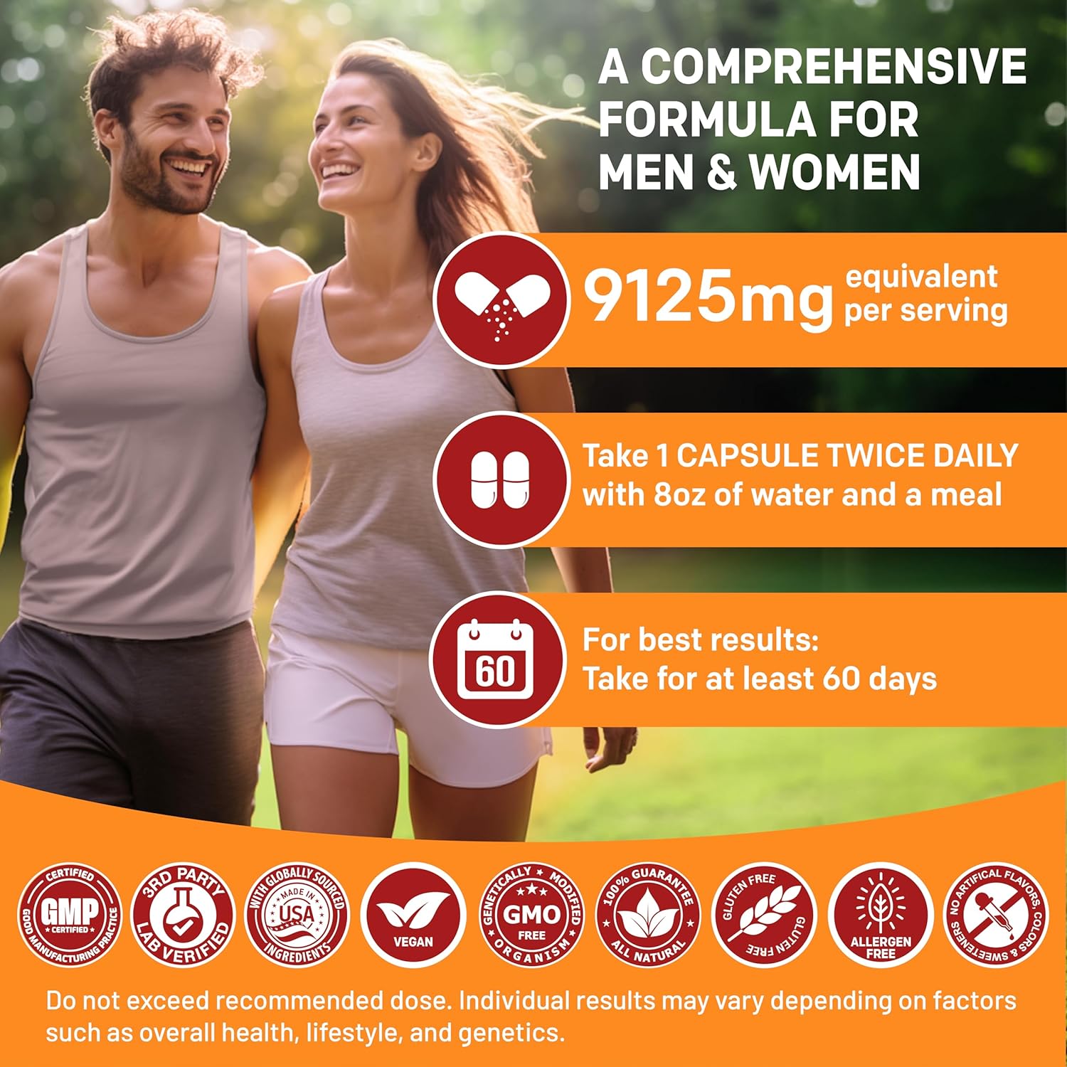 19-in-1 Extra Strength Peruvian Maca Root Capsules - 9125 mg Ashwagandha Supplements with Fenugreek and Ginseng for Mood, Hormone and Performance Support (120 ct)