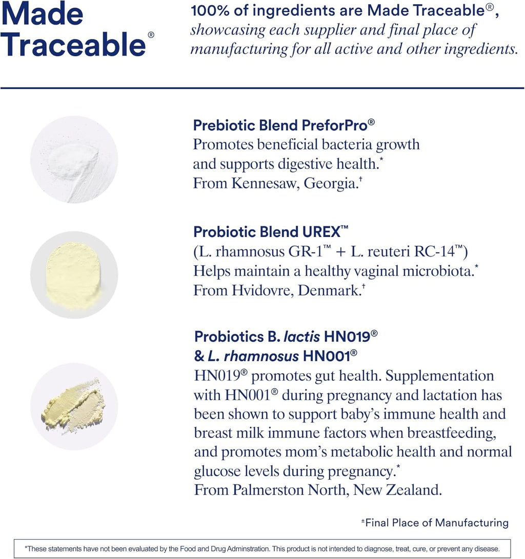 Ritual Natalbiotic™ Microbiome Support†* Biotics for Mom & Baby. Formulated to Support Digestive Health, Vaginal Health, and Baby’s Immune Health.* Designed with OB/GYNs‡. Non-GMO, Vegan, 30 Days