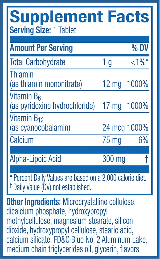 Nervive Nerve Health, Alpha Lipoic Acid, Fortify Nerve Health, Healthy Nerve Function, Healthy Blood Circulation, Supplement, Tablet, 60 Tablets