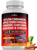 Ceylon Cinnamon, Turmeric, Apple Cider Vinegar, Ginseng, Aloe Vera, Berberine Plus Banaba, Ginger Root - 60 Count