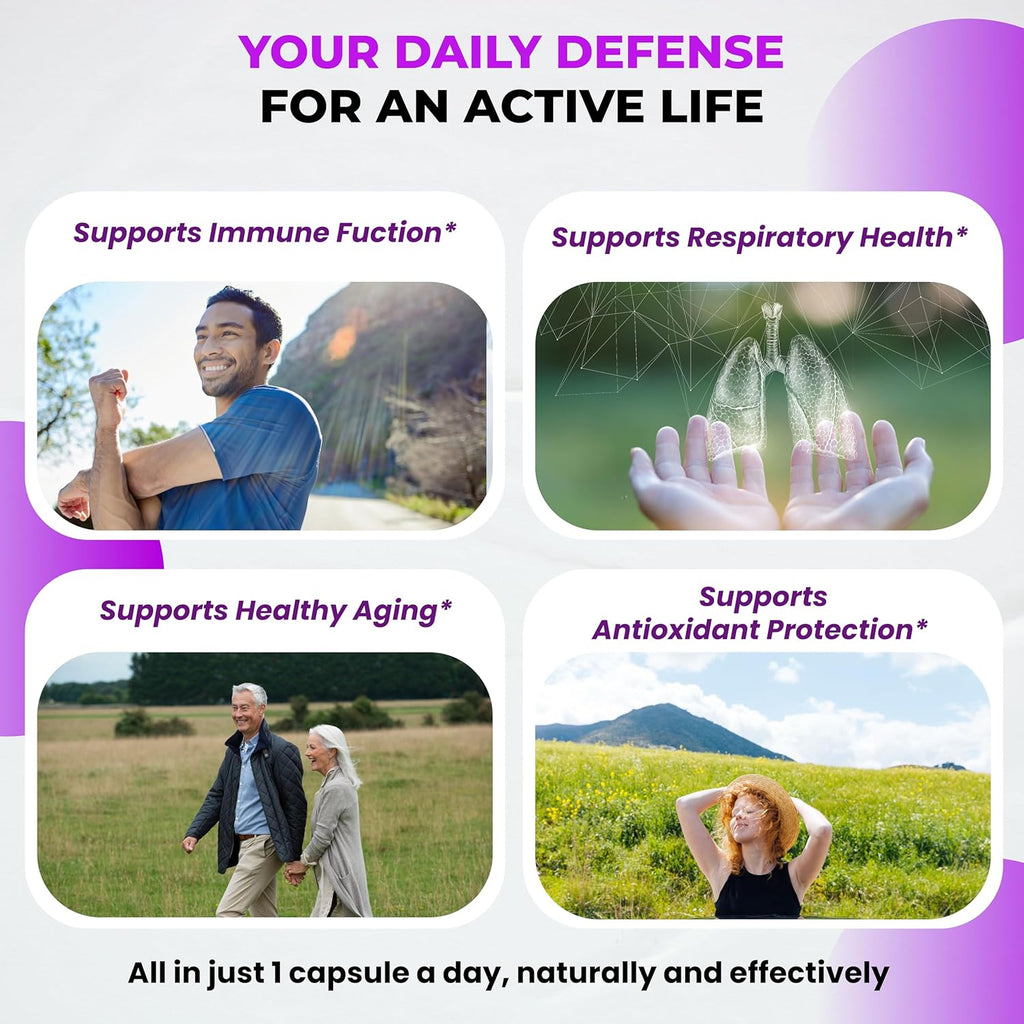 Quercetin Supplement with Bromelain, Vitamin C and Zinc, Nattokinase, NAC, Elderberry, Elderberry | 8 in 1 Ultra Antioxidant Complex for Immune Health | 150 Capsules