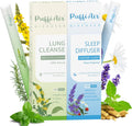 PUFFIAIR Herbal Diffuser Duo with Mullein, Melatonin & More 丨 Night & Day Relax Duo for Fresh Breath & Calm Sleep Support - 600 Uses Per Stick