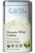 Wild Bliss Organic Linden Flower Tea - Caffeine Free Loose Leaf Calming Herbal Tea - 2.82 Ounces - 40 Servings