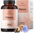 HERBAMAMA Chicory Root Fiber Capsules - 1200mg Chicory Root Powder for Gut Cleanse & Digestive Support - Vegan, Non-GMO Inulin Prebiotic Fiber Supplement, 250 Caps