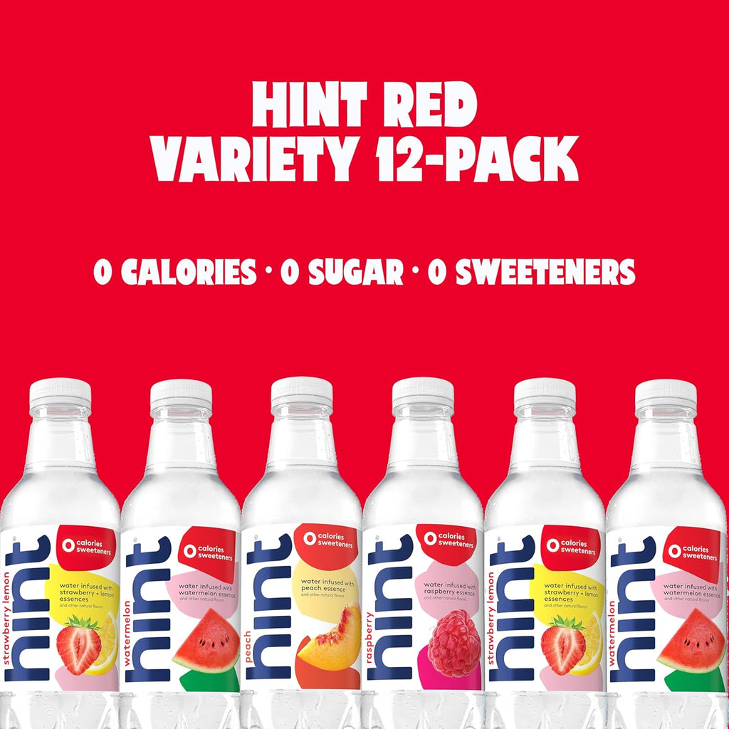 Hint Fruit-Infused Bottled Water Bundle, Best Sellers Variety Pack - Sugar Free Flavored Water with Zero Calories, Natural Fruit Essences, and No Artificial Sweeteners - 16 Fl Oz (Pack of 24)