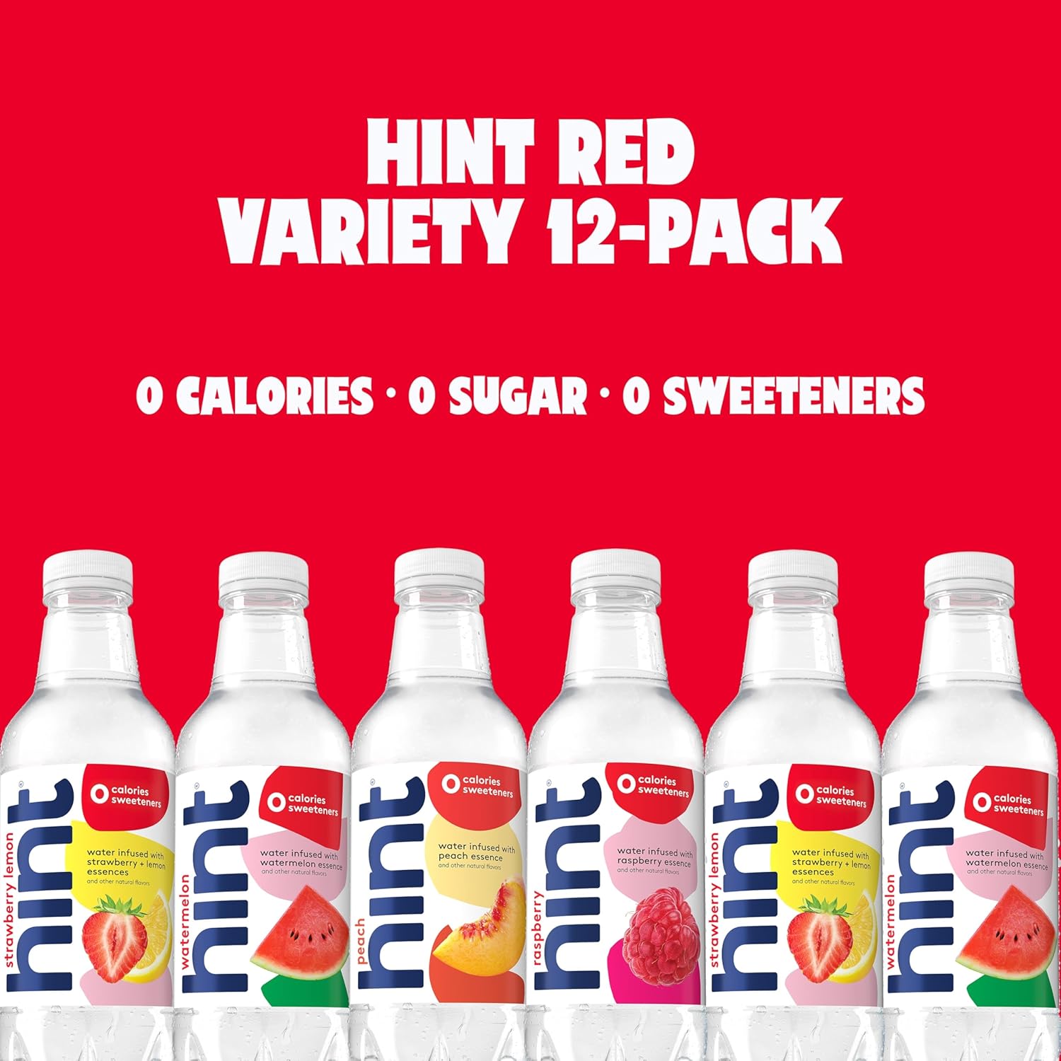 Hint Fruit-Infused Bottled Water Bundle, Best Sellers Variety Pack - Sugar Free Flavored Water with Zero Calories, Natural Fruit Essences, and No Artificial Sweeteners - 16 Fl Oz (Pack of 24)