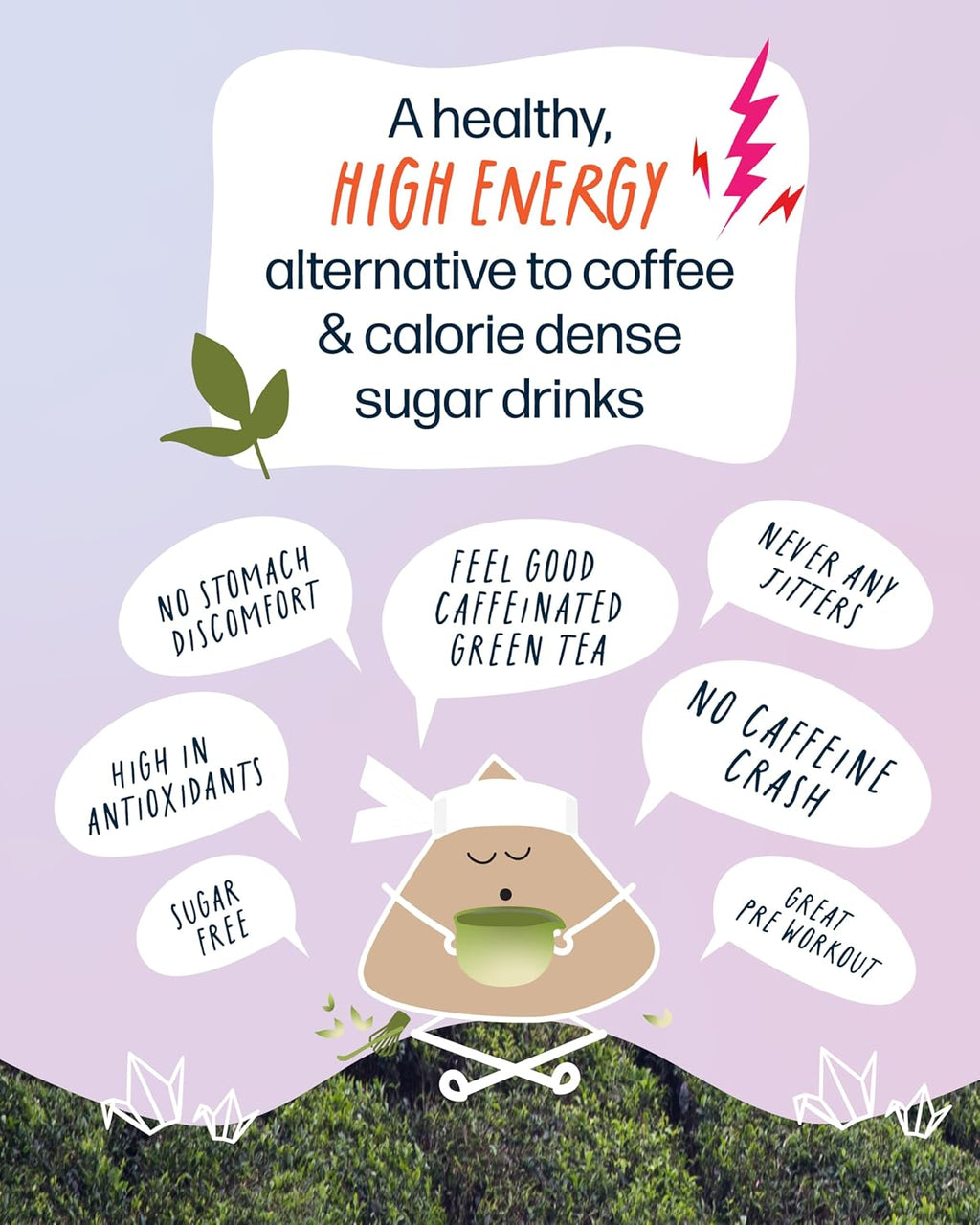 Kubo Tea, Coconut Chai Black Tea, Organic High Caffeine Blend, 20 Servings (155mg Caffeine each), Pyramid Tea Bags, Compostable & Biodegradable Packaging, Brew Hot or Iced, Healthy Coffee Substitute