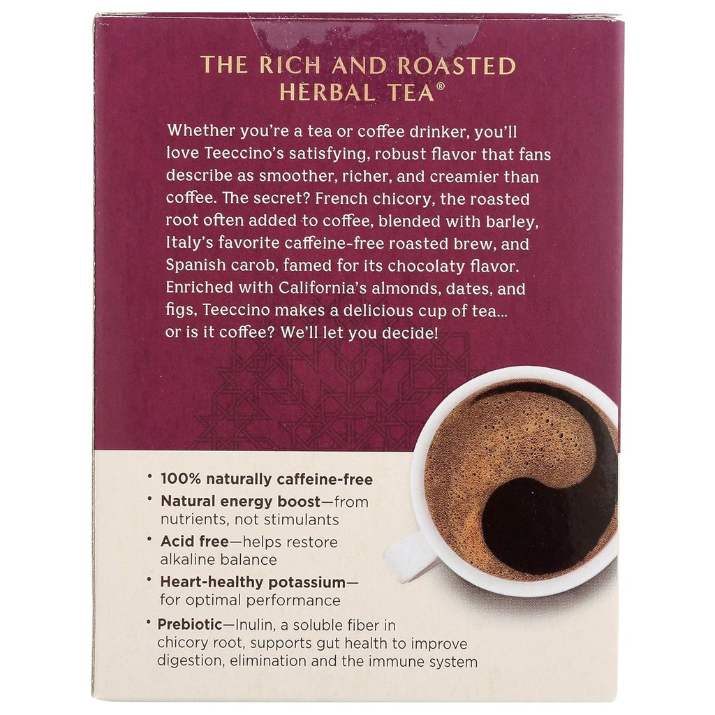 Teeccino Hazelnut & Vanilla Nut Herbal Tea Variety Pack - Roasted Herbal Tea That’s Caffeine Free & Prebiotic for Natural Energy, 10 Tea Bags (Pack of 4)
