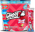 GHOST Hydration Packets, Sonic Cherry Limeade, 24 Sticks, Electrolyte Powder - Drink Mix Supplement with Magnesium, Potassium, Calcium, Vitamin C - Vegan Friendly, Free of Soy, Sugar & Gluten