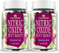 Beet Root Gummies – Nitric Oxide Supplement with Grapeseed, Pomegranate, Vitamin C & B12 – Sugar-Free Mixed Berry Flavor – 60 Gummies (2 Bottles)