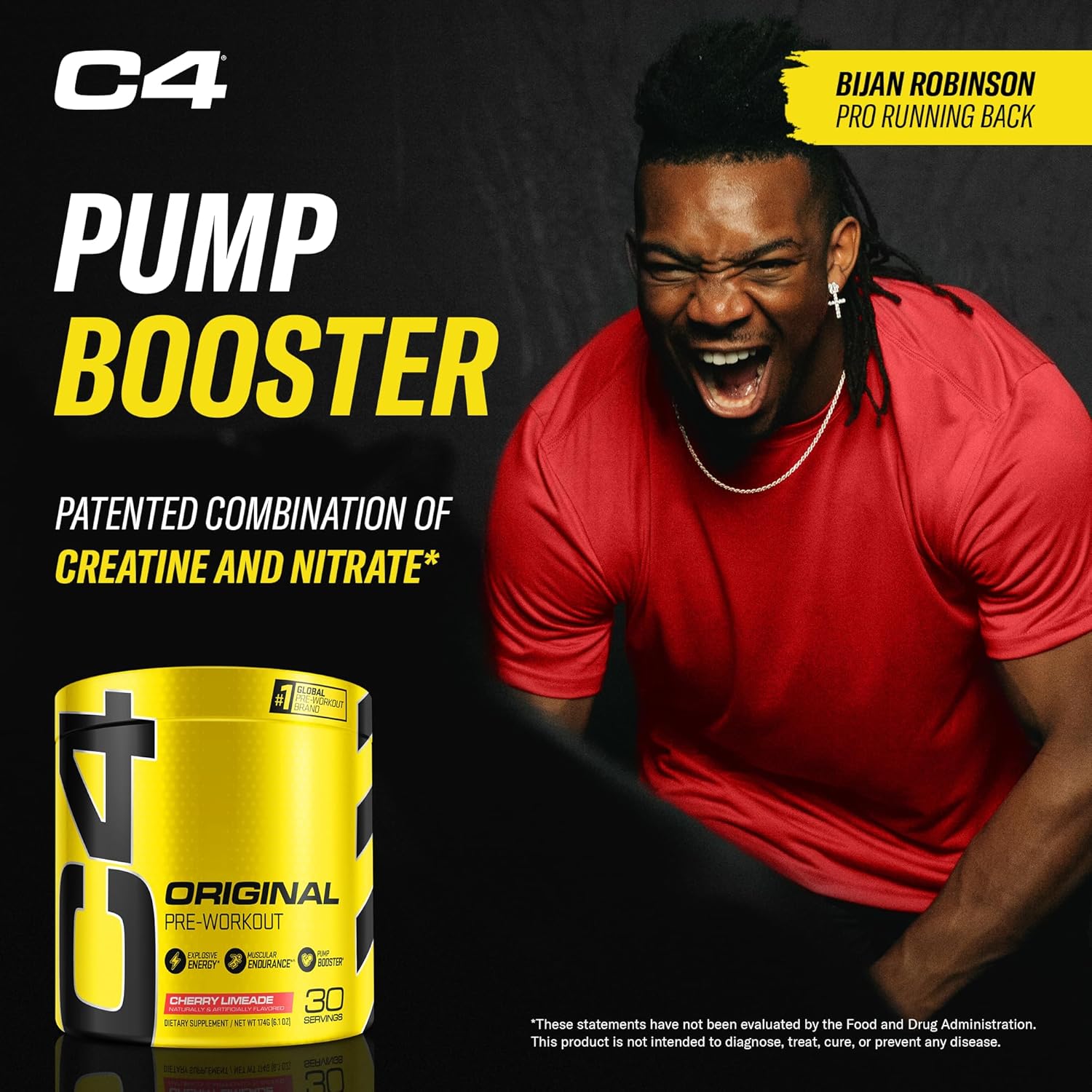 Cellucor C4 Original Pre Workout Powder Cherry Limeade | Vitamin C for Immune Support | Sugar Free Preworkout Energy for Men & Women | 150mg Caffeine + Beta Alanine + Creatine | 30 Servings