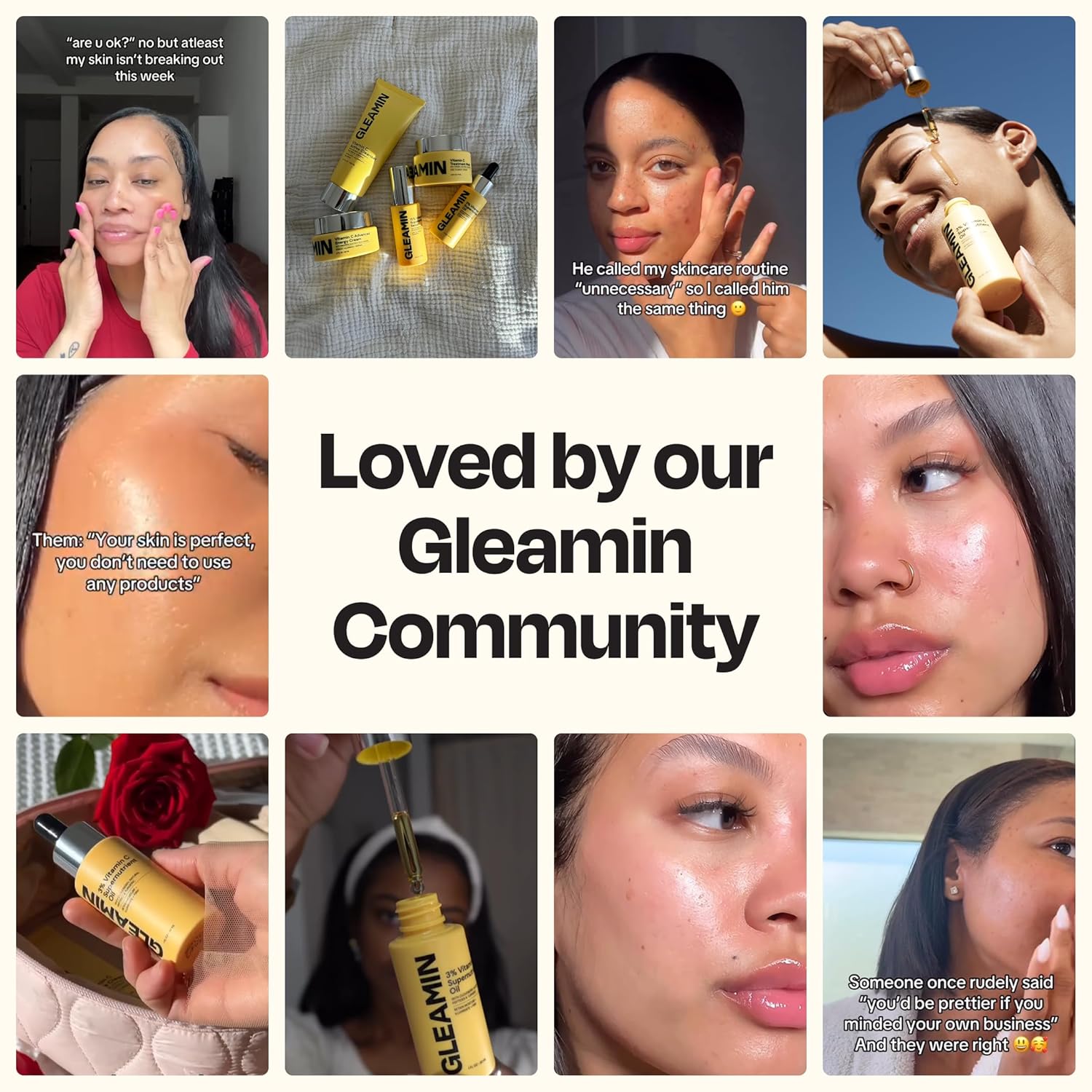 Gleamin Brightening Face Oil with Vitamin C & E, Turmeric, Jojoba & Cloudberry | Hydrating Facial Oil for Radiant Glow, Dark Spots, Fine Lines & Uneven Tone | Skin Brightening for Women & Men, 1 Fl Oz