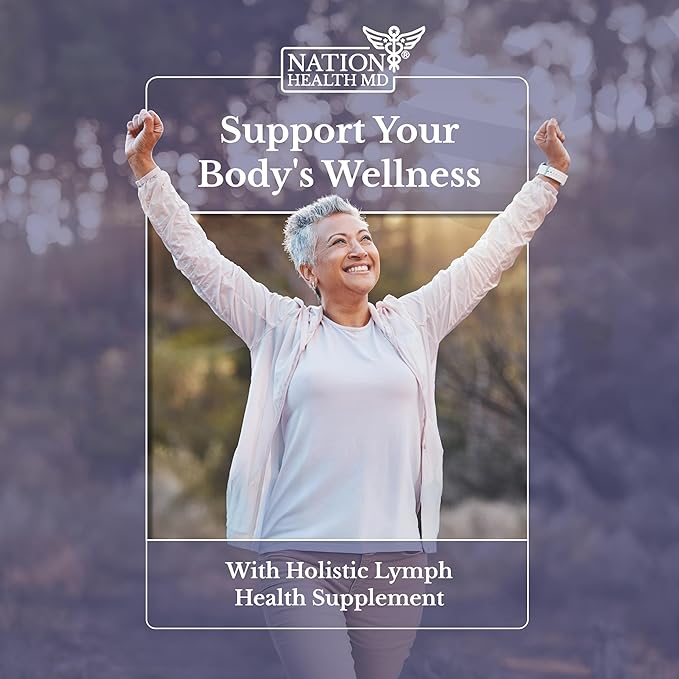 Lymph MD - Lymphatic Drainage Supplement - with Bromelain, Echinacea, Burdock Root, Dandelion, Rutin, Kelp & More - Lymph System Support for Women & Men - 120 Capsules