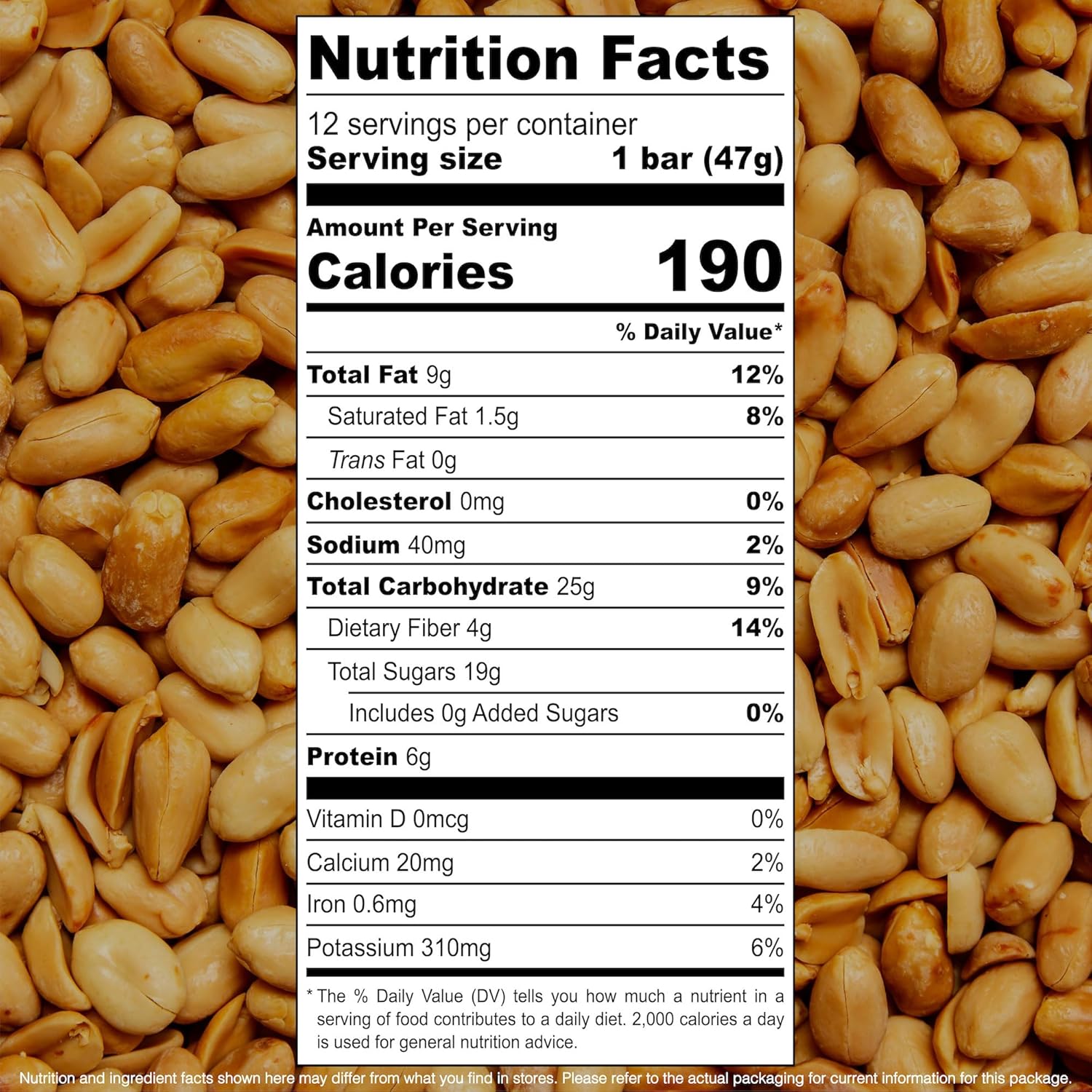 JONESBAR Organic Plant Based Protein Bars | Peanut Butter | Fruit & Nut Bar, Kosher, Gluten Free, Breakfast Bars, School Snacks, Vegan Snack & Healthy Snacks for Adults and Kids (Pack of 12)
