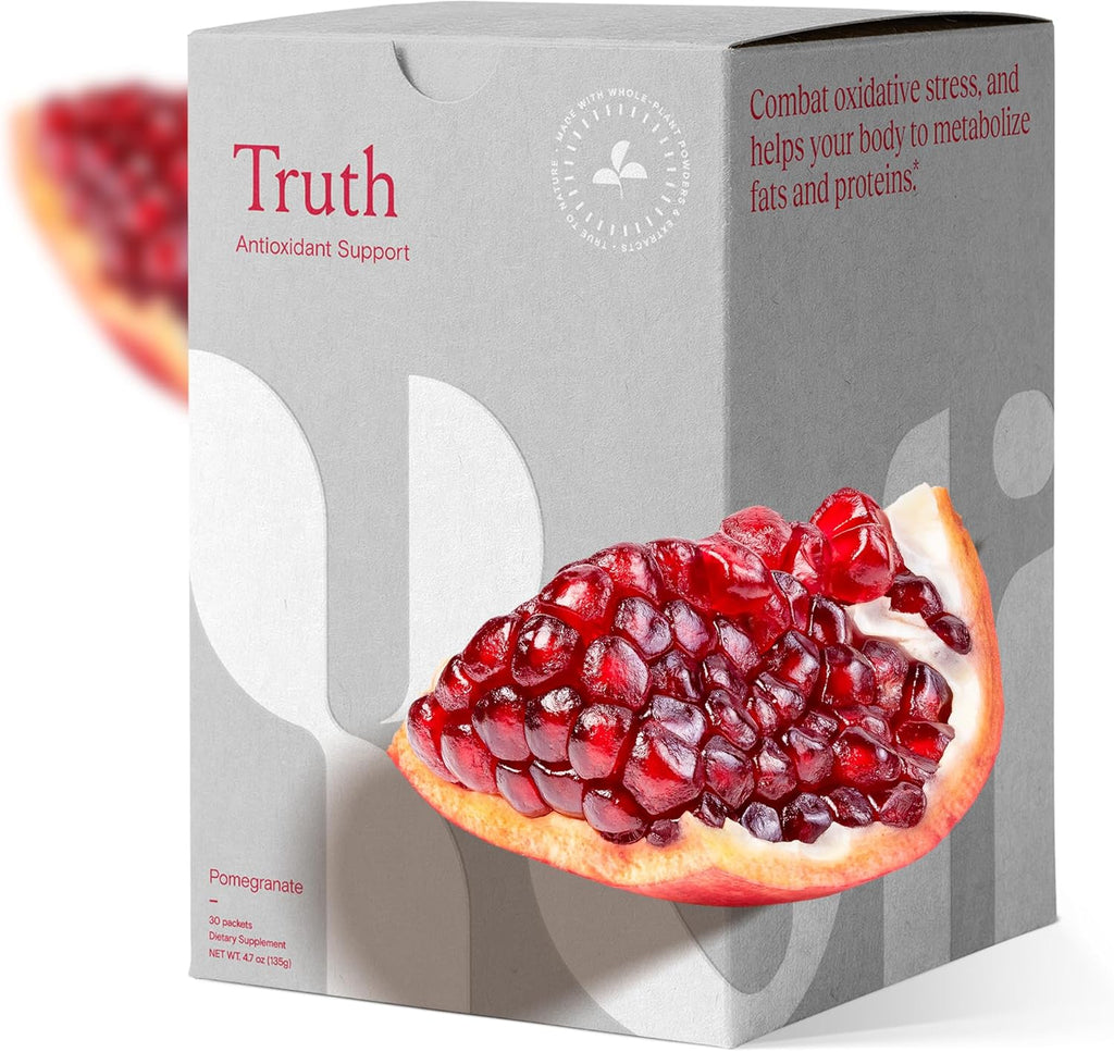 Yoli® Truth Antioxidant and Immune Support Supplement with Vitamin C, Botanicals, Superfruits, and Minerals - Pomegranate, 30 Packets