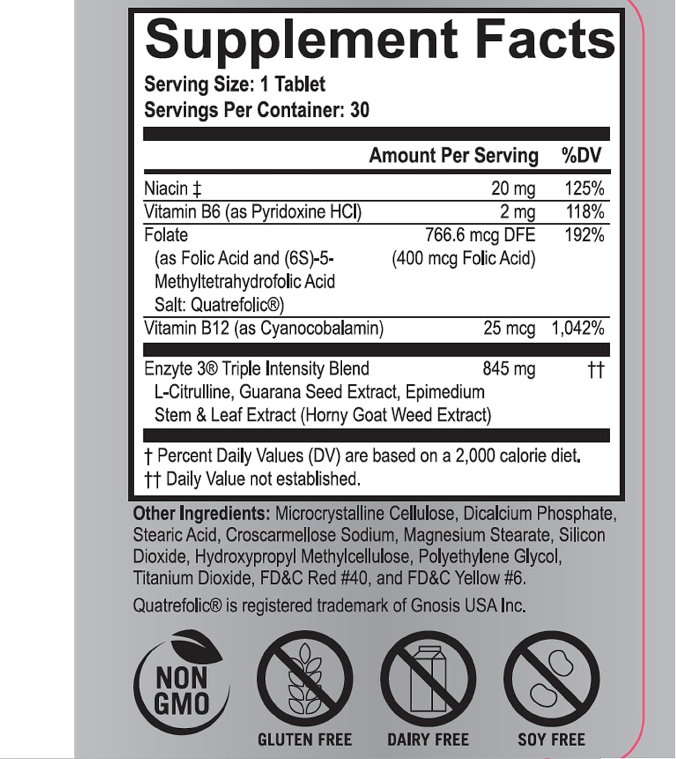 Enzyte3® Natural Male Enhancement Supplement for Energy and Endurance - L-Citrulline, Epimedium, Guarana Seed Extract, & Horny Goat Weed and More 30 Day Supply - 12 Pack Bundle