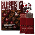 Stars + Honey Protein Bars - Cherry Chocolate Waffle Cone, 15g Protein, 2g Sugar, w/Collagen Keto Friendly Snack - Gluten, Dairy, Seed Oil, & Soy Free - High-Protein Snacks for Energy -10 pack