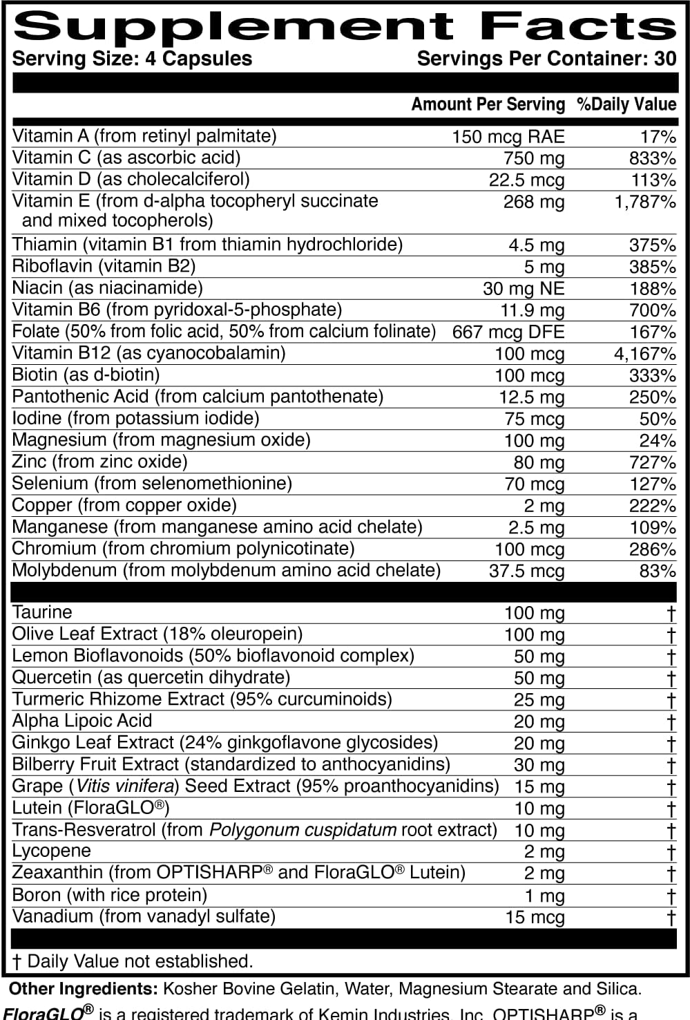 MacularProtect Complete – AREDS 2 Eye Health Supplement with Daily Multivitamin – 30+ Key Nutrients with Lutein & Zeaxanthin - Supports Eye, Vision & Whole Body Health – 120 Capsules