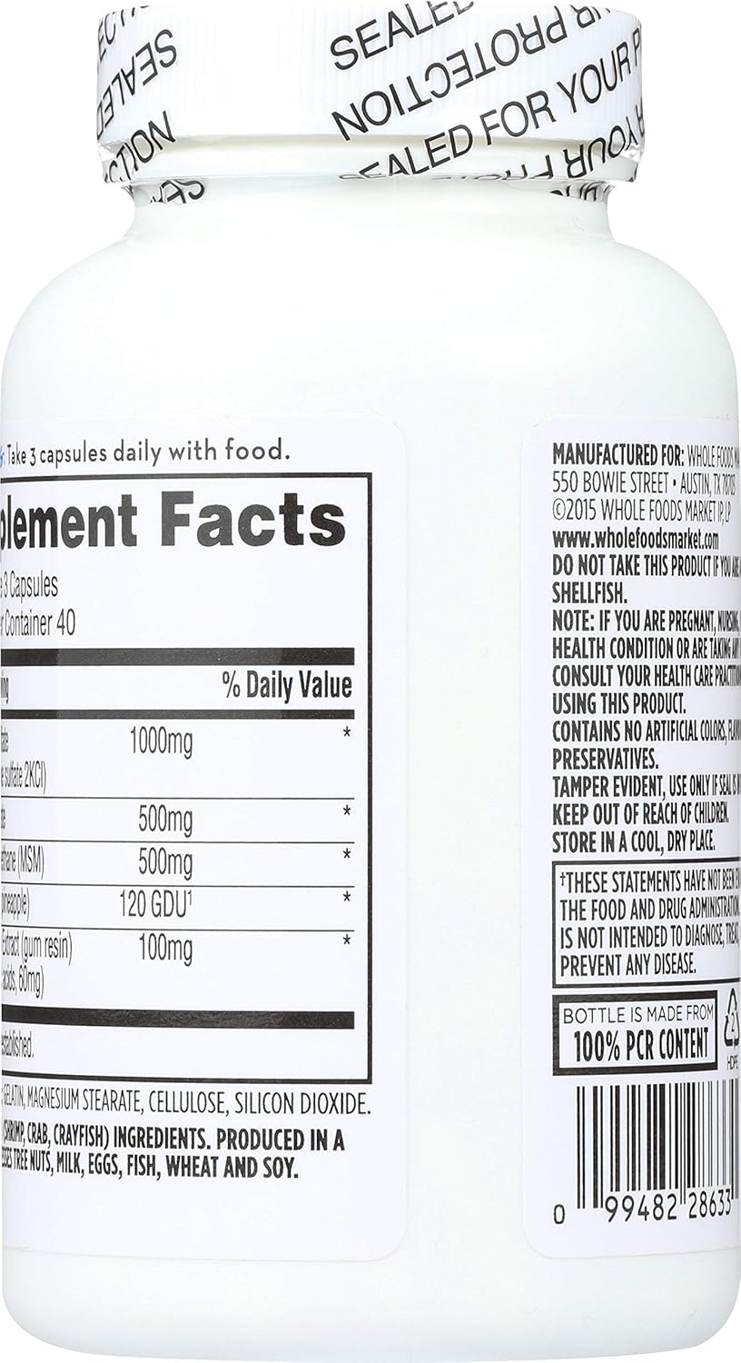 365 by Whole Foods Market, Glucosamine Chondroitin & MSM, 120 ct