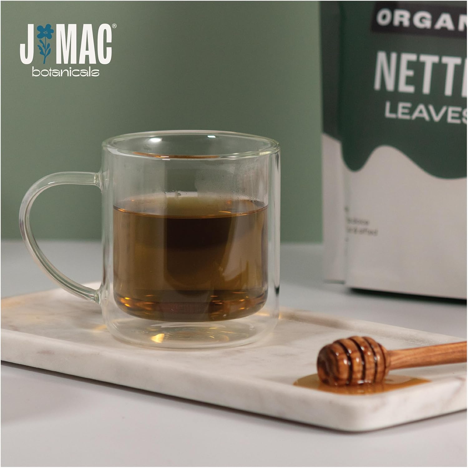 J MAC BOTANICALS Organic Nettle Leaf Herbal Tea - 32 oz Certified USDA Organic, Dried stinging nettle tea, 2 Pound Bulk Bags, Urtica dioica