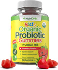 Organic Kids Probiotic Gummies - USDA Organic Chewable Probiotics for Kids - 60 Delicious Gummies - Child Digestive, Immune Support & Gut Health Supplement - Vegan & Non-GMO