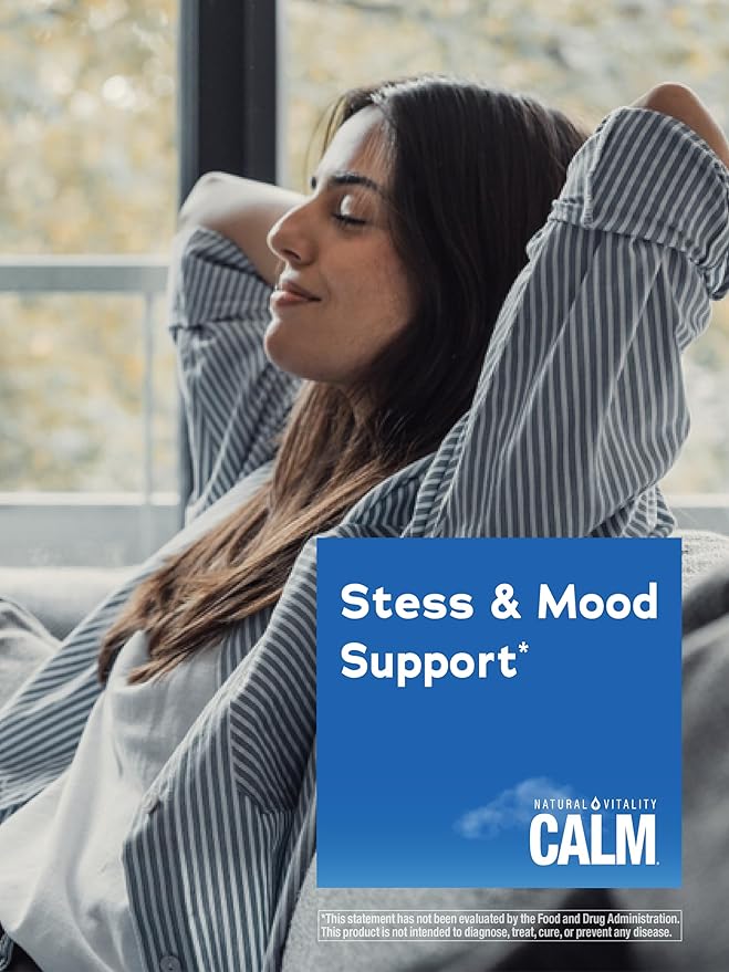 Natural Vitality Calm Ashwagandha + Magnesium Glycinate Capsules | Support for Occasional Stress & Anxiety | Gluten Free Supplement | 90 Count