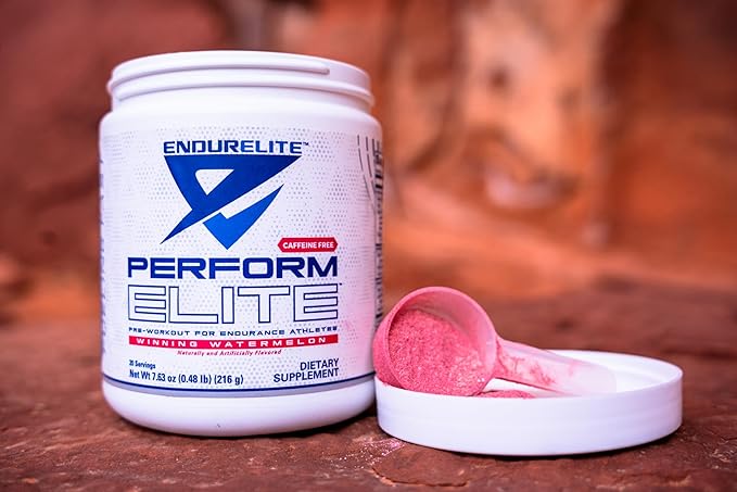 EndurElite Perform Elite- Pre Workout Energy Drink Powder Supplement- Pre-Workout Electrolytes for Endurance Athletes- 20 Servings- Winning Watermelon