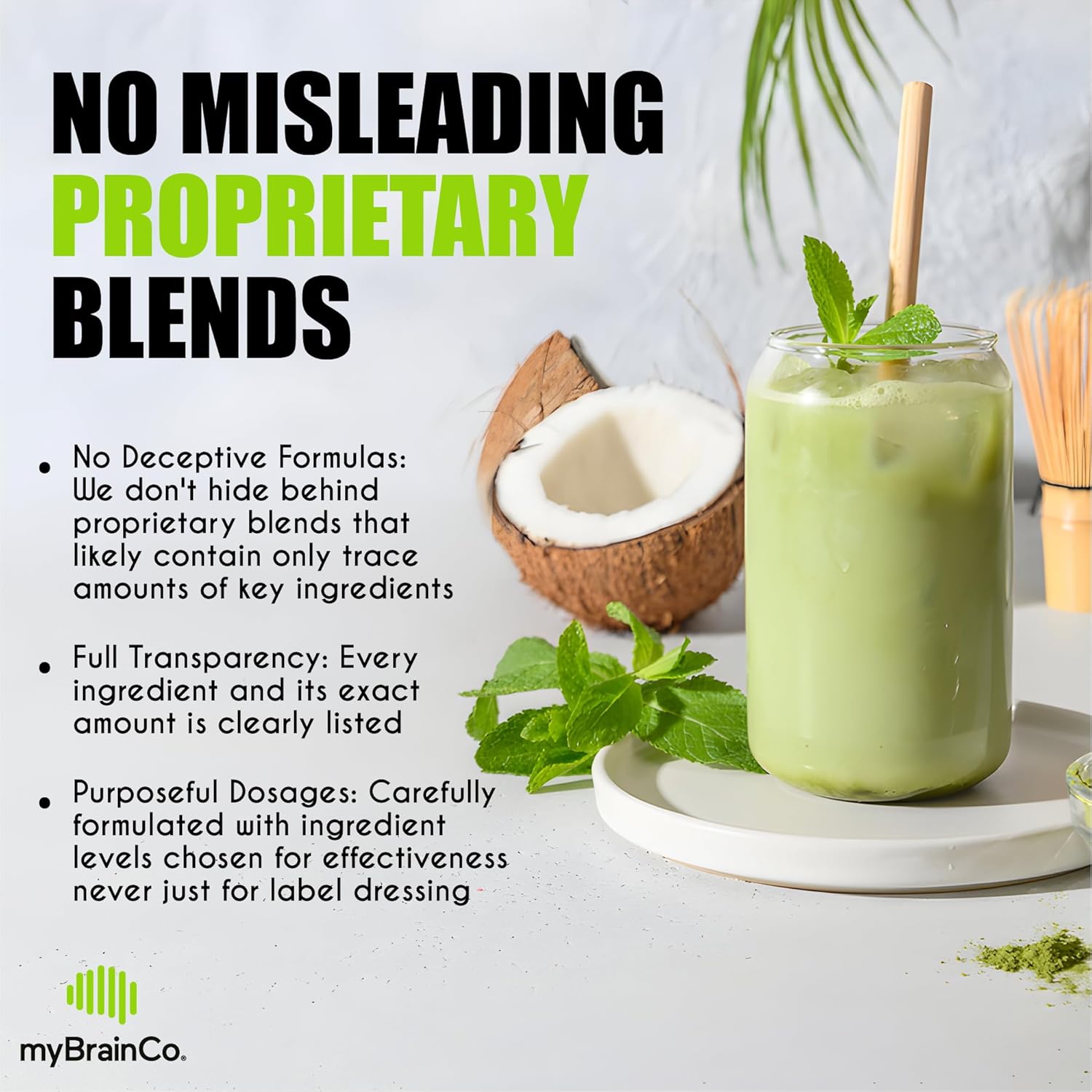 Nootropic Greens - Premium All-in-One Body, Brain & Longevity Optimization Nutrition. Organic Greens & Superfoods, Alpha-GPC, L-Theanine, Lion’s Mane, TMG, NR, NAC & More. (7.94 oz)