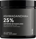 Ashwagandha - Ultra High Potency 40:1 Extract with 25% Withanolides - Wild Harvested in India - Highly Concentrated & Third-Party Lab Tested - 120 Capsules
