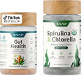 Snap Supplements Gut Health & Organic Spirulina Chlorella Bundle–Probiotic + Digestive Enzymes + Greens–Supports Digestion, Detox, Energy & Immune Health, 50 + 120 Vegetarian Capsules (1 Month Supply)