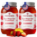 TrueSeaMoss Sea Moss Gel – Made in USA – Wildcrafted Seamoss, Fresh Fruits & Sea Vegetables – Strawberry, Pack of 2 (Labels may Vary)