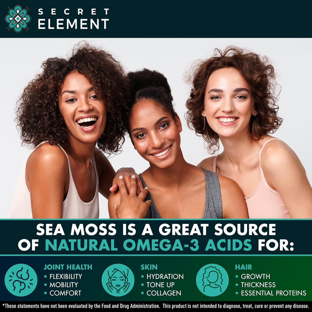 Sea Moss Capsules - Irish Sea Moss Advanced with Burdock Root, Bladderwrack & Muira Puama for Immunity, Gut, & Energy - Superfood Sea Moss Supplements w/Raw Sea Moss Powder - 120 Irish Seamoss Pills