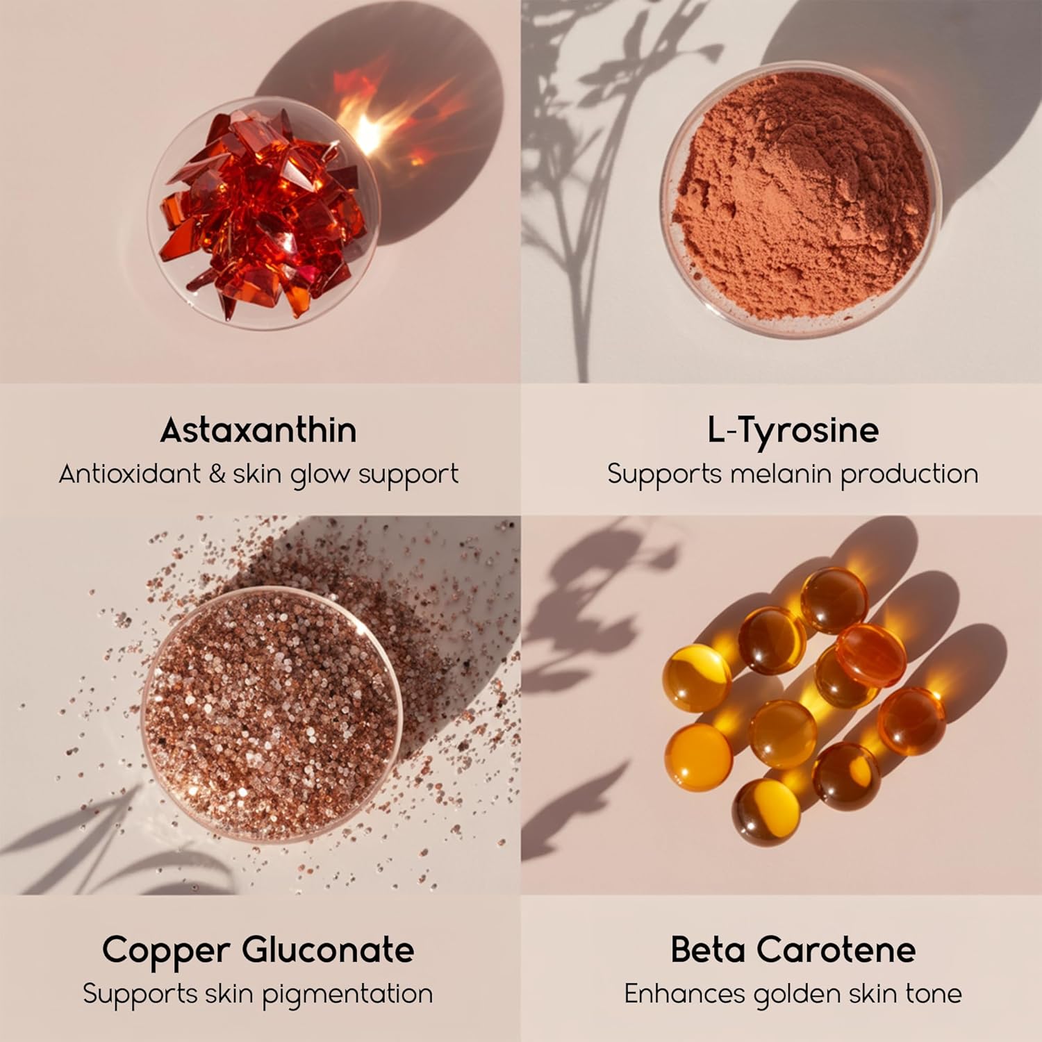 Tanova Tanning Pills – Supports a Natural Golden Glow, Skin Resilience & Anti-Aging Against Sun-Induced Oxidative Stress – with Astaxanthin, L-Tyrosine, Copper & Polypodium Leucotomos – 60 Capsules