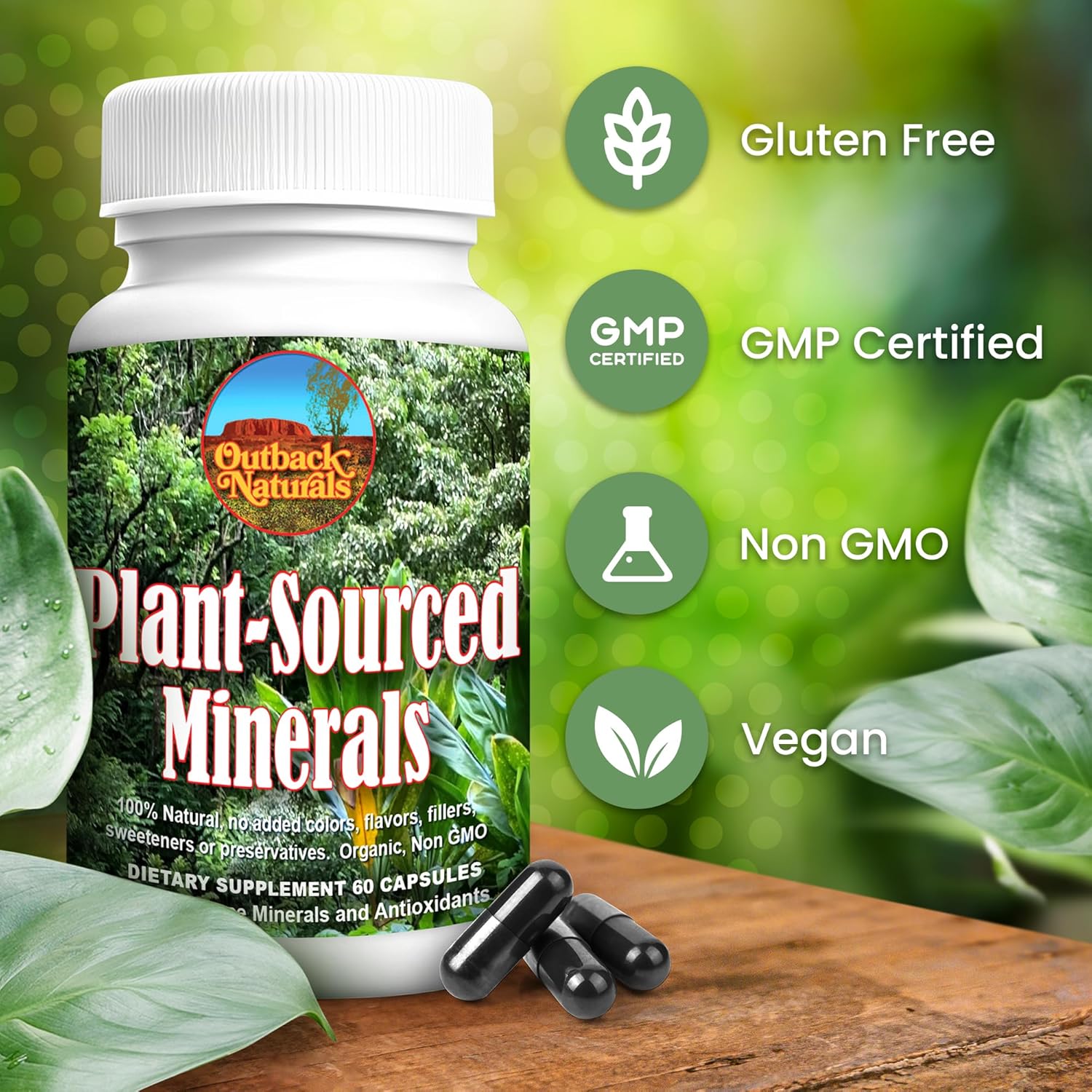 Plant-Sourced Fulvic & Humic Acid Extract Trace Mineral Supplement Blend for Immune Support, Gut Health, Cognitive Support, Vitality, Hydration & General Health - Pure Body Essentials - 60 Capsules