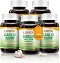 LOVITA Odorless Garlic Capsules, 5000mg Fresh Garlic Equivalent, 1.25% Allicin Extract, Supports Heart, Blood Pressure, Cholesterol & Immune System, Non-GMO, Gluten-Free, 300 Vegan Capsules