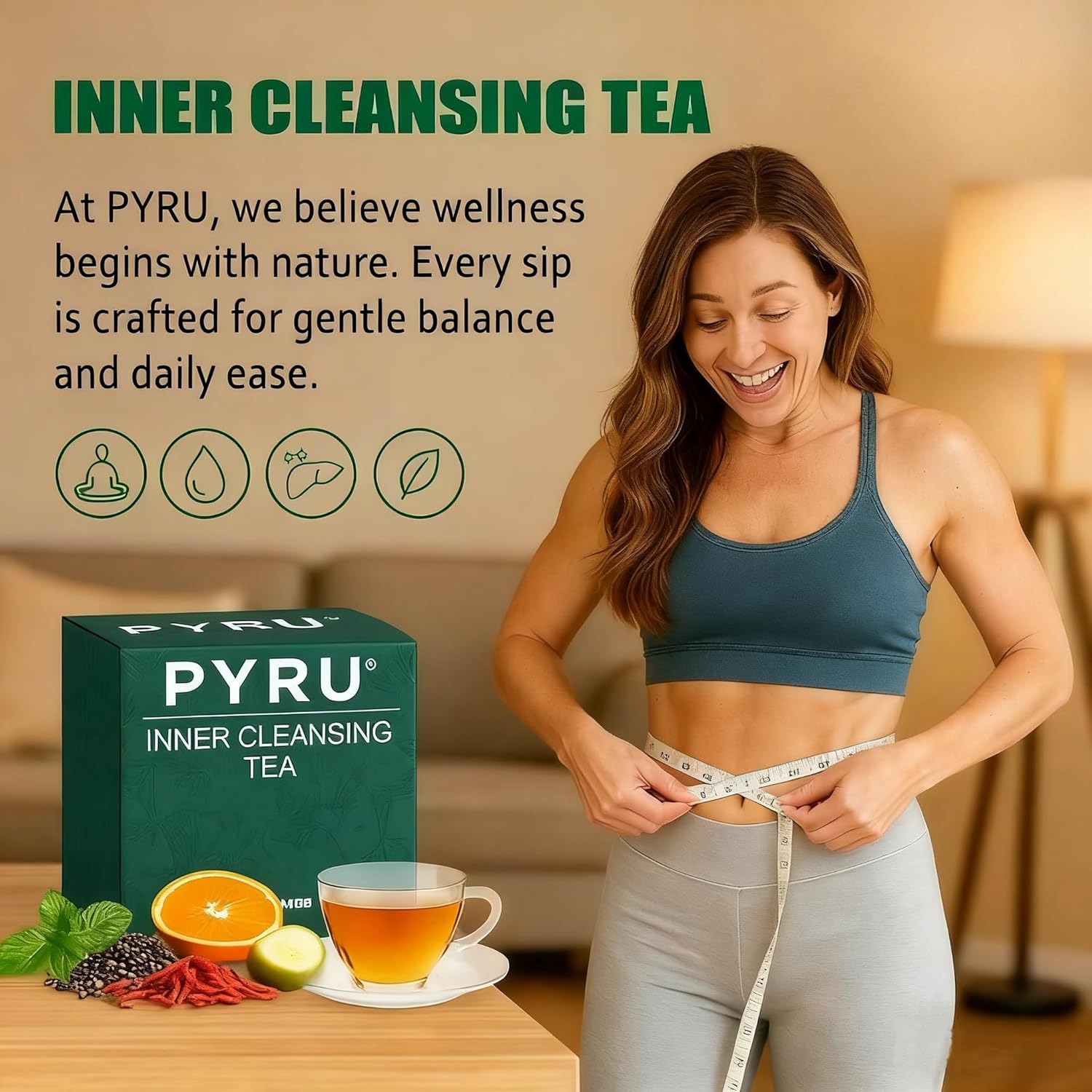 Pyru Tea (2 Pack) : Gentle Essence of Herbs, 12-Pack Box - Pure Ingredients, Natural Herbal Infusion Flavor 2025 Gift Ideas Or Daily Ritual Beverage,No Added Sugar.