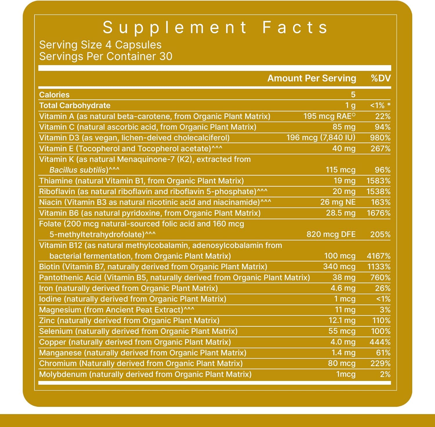 Premier Research Labs Multi-Vitamin - Immune, Brain & Heart Support | with Prebiotics and Postbiotics | Vegan Capsules for Men & Women. Gluten & Soy Free - 120 Plant-Sourced Capsules