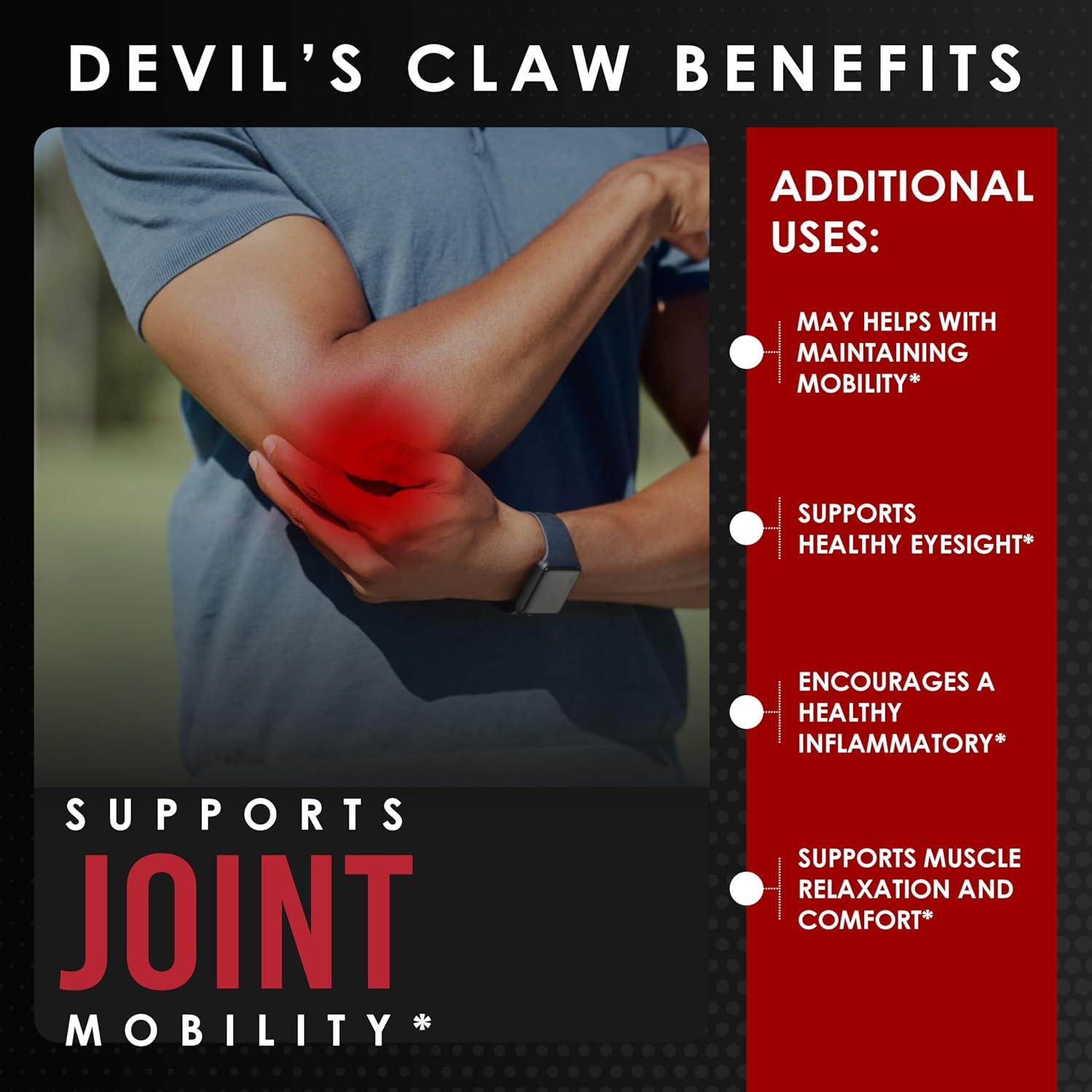 AMALTH Devils Claw Extract 500 mg, 120 Veggie Capsules, Concentrated Root Extract, Devils Claw Herbal Supplement, Non-GMO, Vegan Supplement