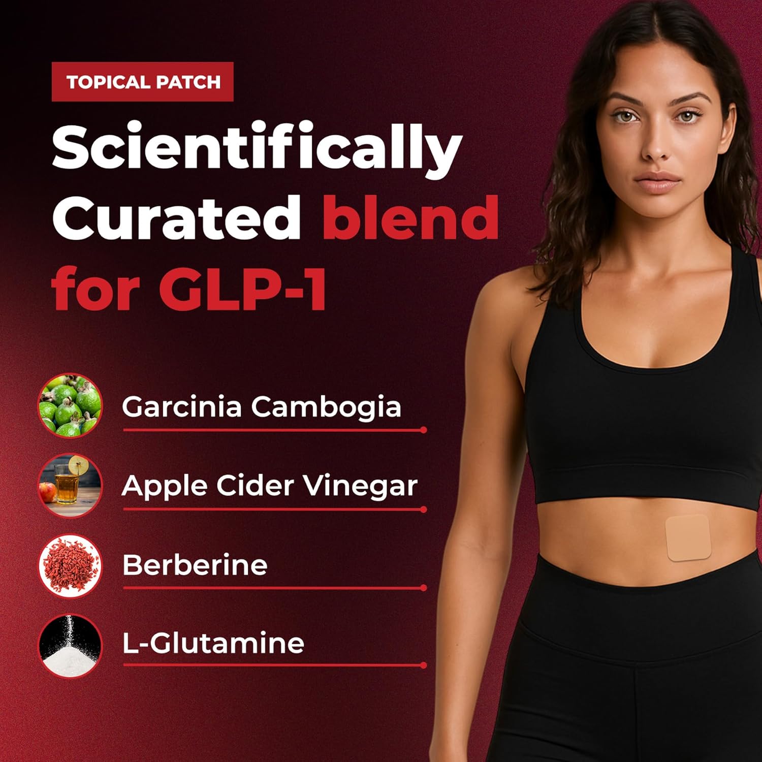 GLP-1 Patches for Women & Men | GLP1 Patch with Berberine, L-Glutamine, Garcinia Cambogia, Resveratrol - Packaging May Vary | 60 Days Supply