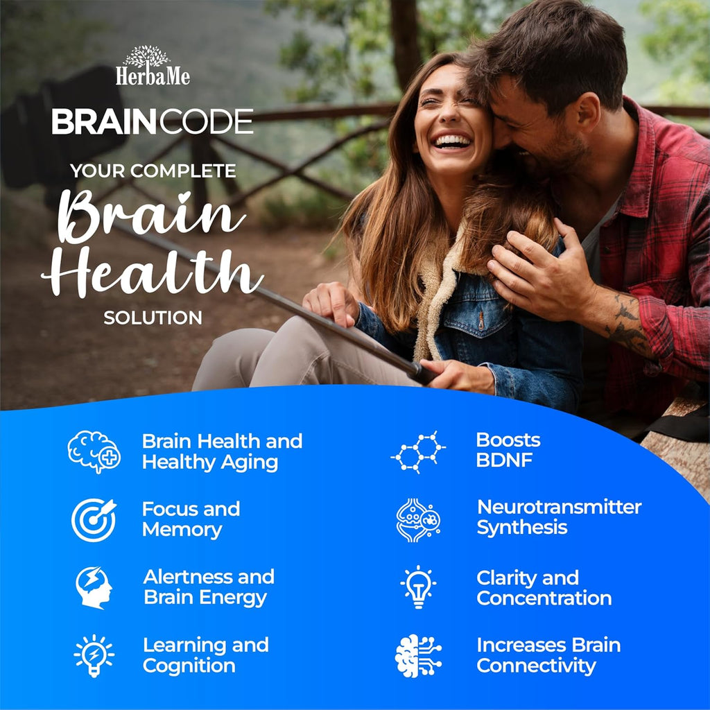 Brain Code Nootropic Brain Supplement for Memory and Focus | Supports Cognitive Health & Mental Clarity, Enhance Concentration | 90 Capsules