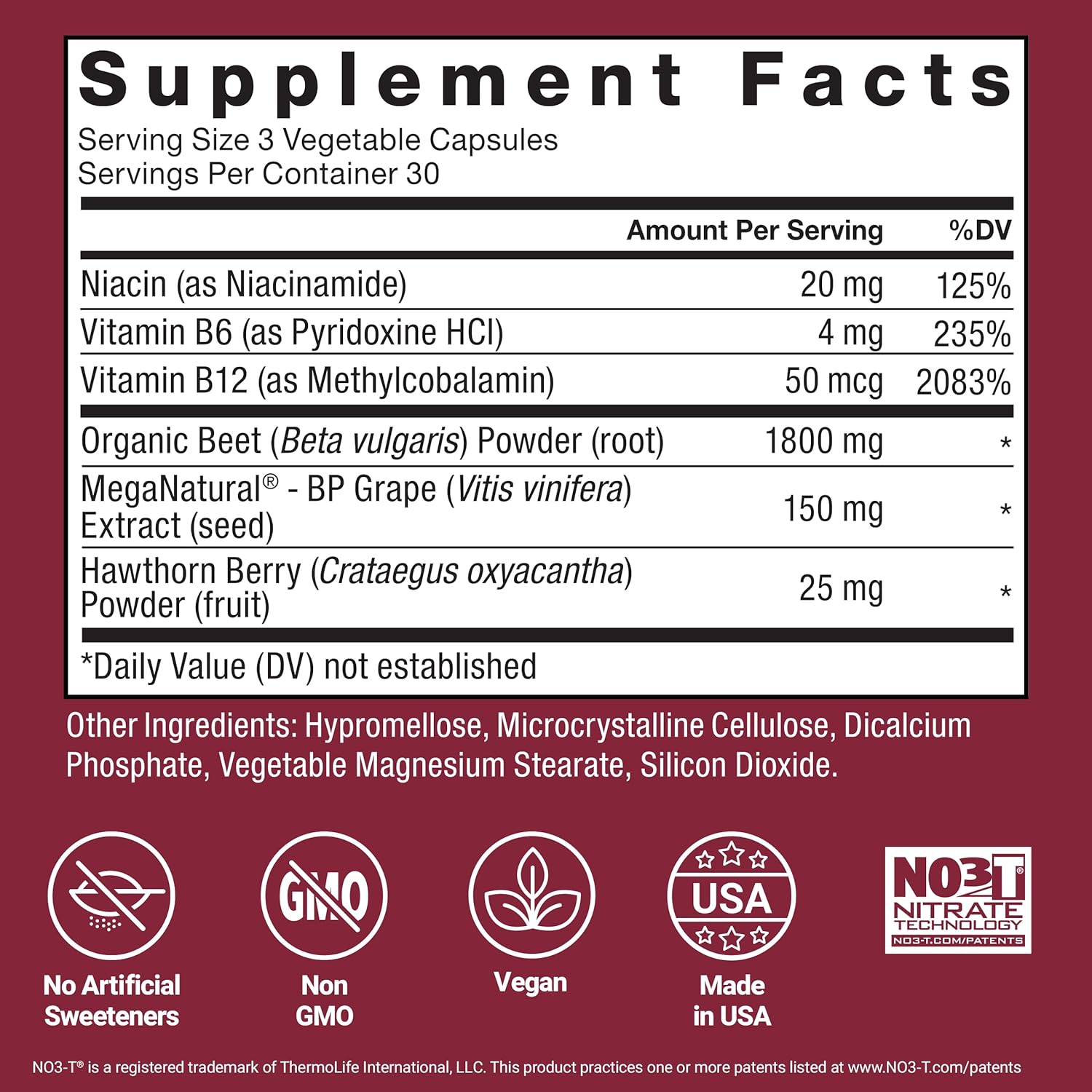 Force Factor Total Beets Blood Pressure Support Beet Root Capsules, 1800mg Organic Beet Root Powder Supplement with Hawthorn Berry to Support Circulation and Blood Flow, 180 Vegetable Capsules