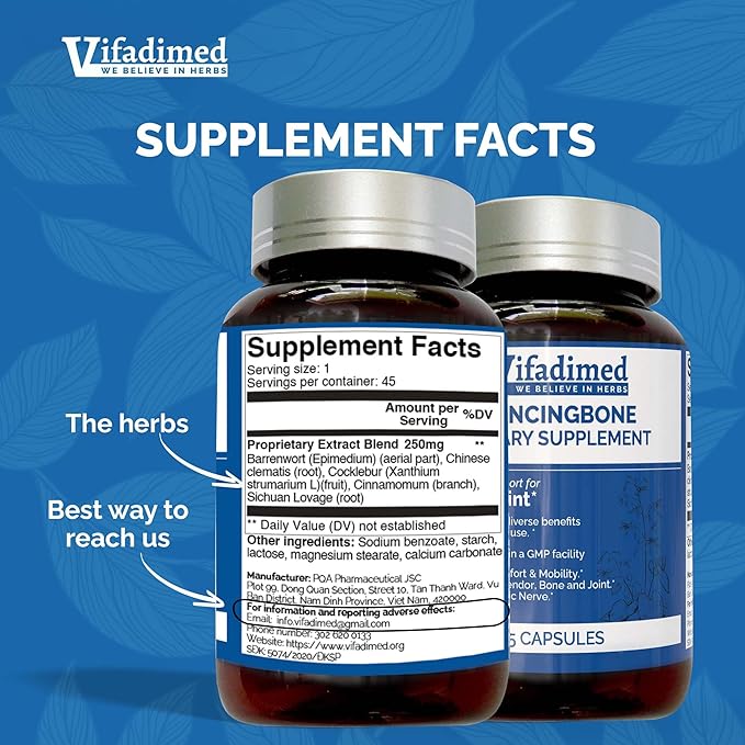 Herbal Joint Supplement for Men and Women,Cartilage, Tendon and Ligament Support,Knee,Back,Joint Health,Comfort,Mobility- 6 Bottles