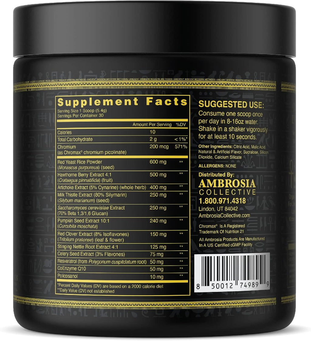 Ambrosia Nektar - Superfood Powder | Complete Health Supplement | Organ Support - Liver, Kidney Health | 30 Servings (Sour Gummy Candy)