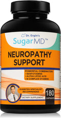 SugarMD Neuropathy Support Supplement – 180 Nerve Supplement Capsules with Alpha Lipoic Acid, Benfotiamine & Vitamin D3 B6 B12 - Nerve Support Supplement for Feet Hands Fingers & Legs - 90 Day Supply