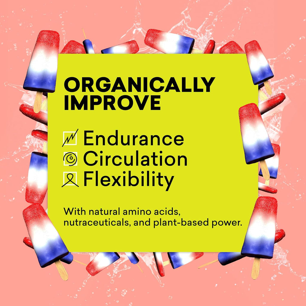 EBOOST POW Natural Pre Workout Powder - 20 Servings - Patriot Pop - Pre Workout Supplement for Performance, Joint Mobility Support, Energy, Focus - Men & Women - Non-GMO, Gluten-Free, No Creatine