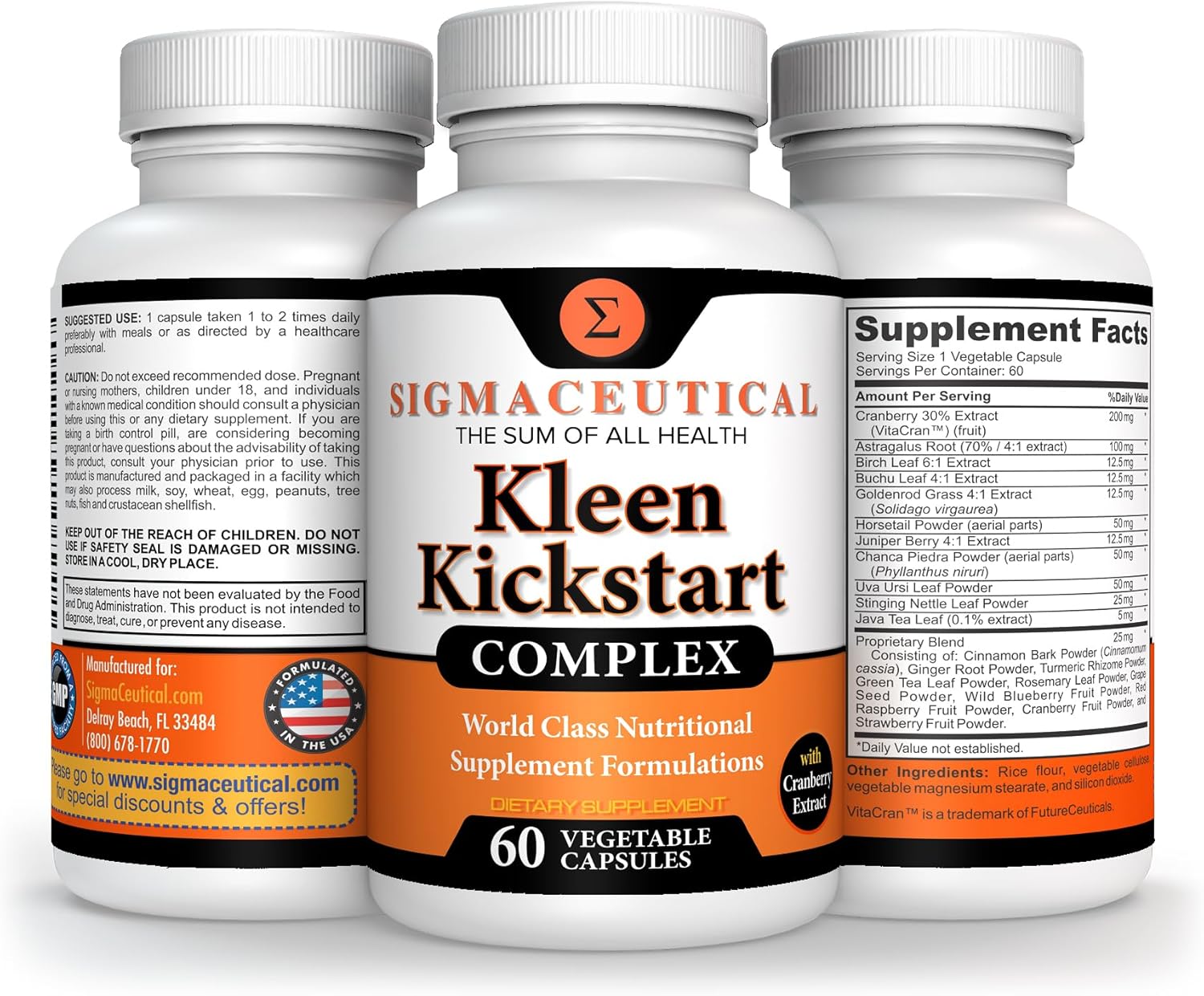 Kidney Cleanse Supplement – Advanced Herbal Formula with Cranberry Extract for Kidney Support, Urinary Tract Health & Fluid Balance – 60 Vegetarian Capsules