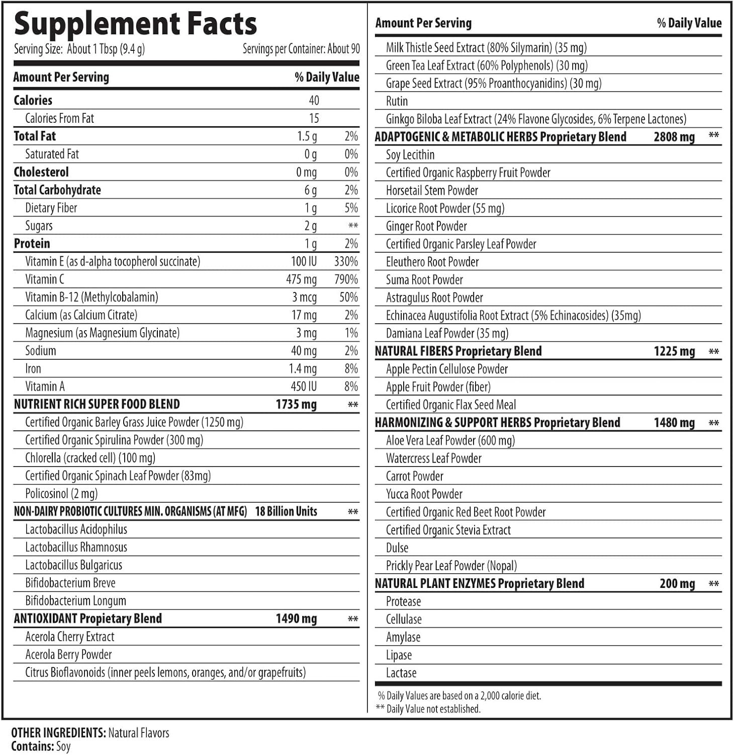 MacroLife Naturals Macro Greens Powder 38 Superfood Probiotic Antioxidant Enzyme & Herbal Supplement Immunity Energy Cleanse - Non-GMO Vegan Gluten-Free Dairy-Free - 30oz (90 Servings)